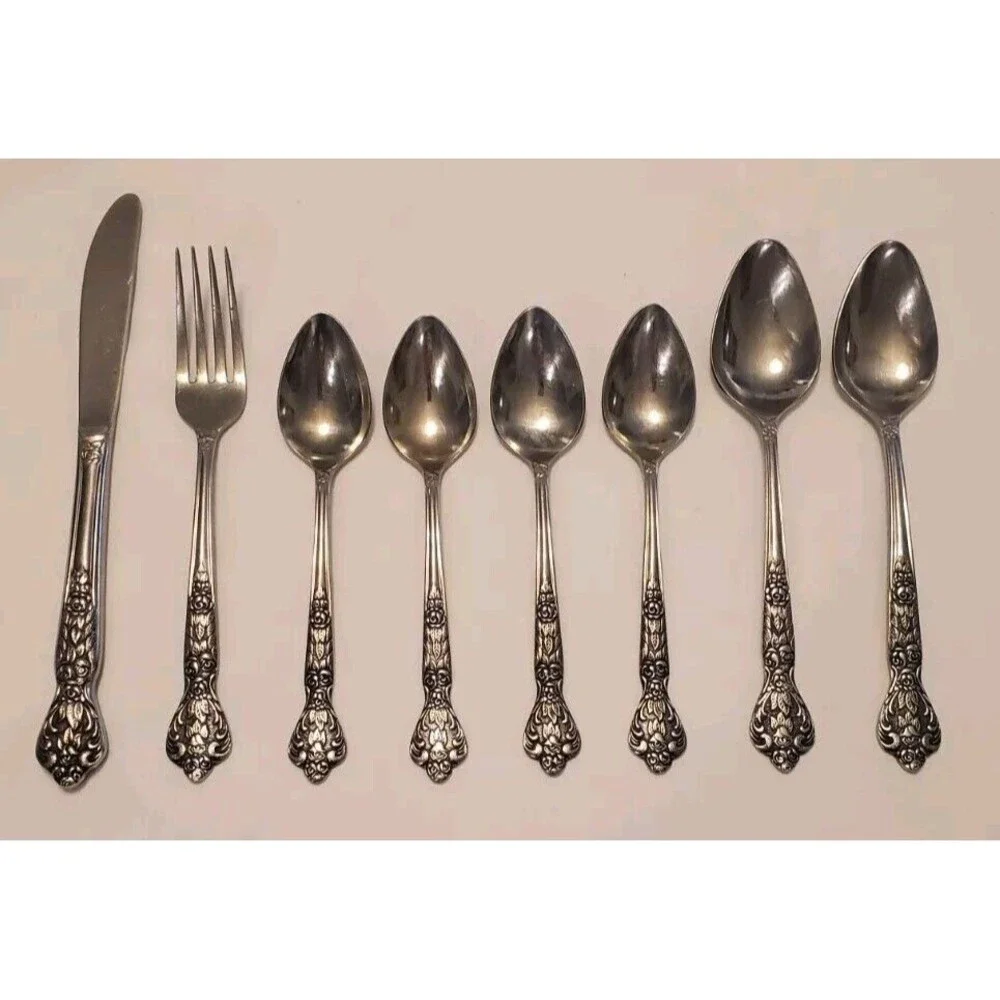 Vintage Versailles by MSI Japan Stainless Dinner Flatware Set of 8 Excellent